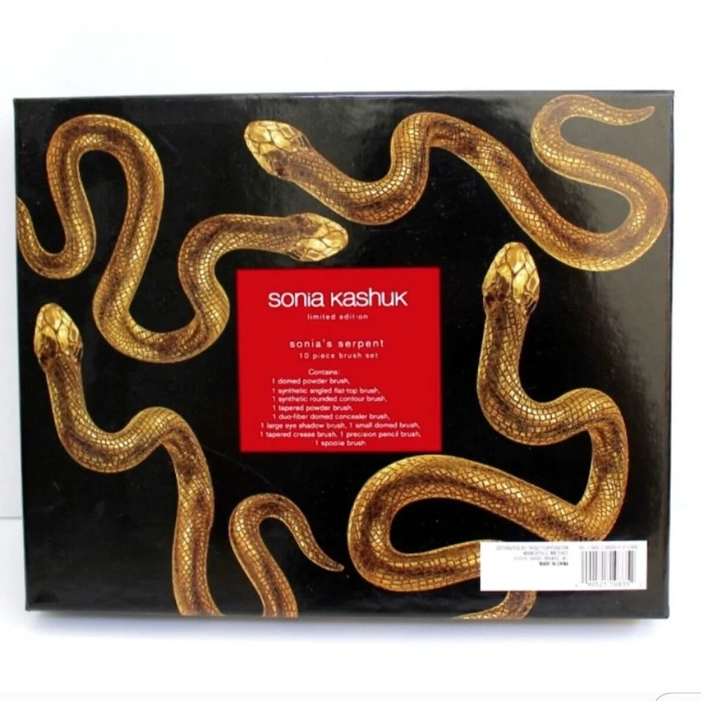 Sonia Kashuk Serpent Snake 10 Piece Limited Edition Gold Makeup Brush Set